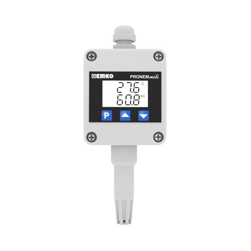 Pronem Midi-LCD (Wall Type) Temperature and Relative Humidity Transmitter