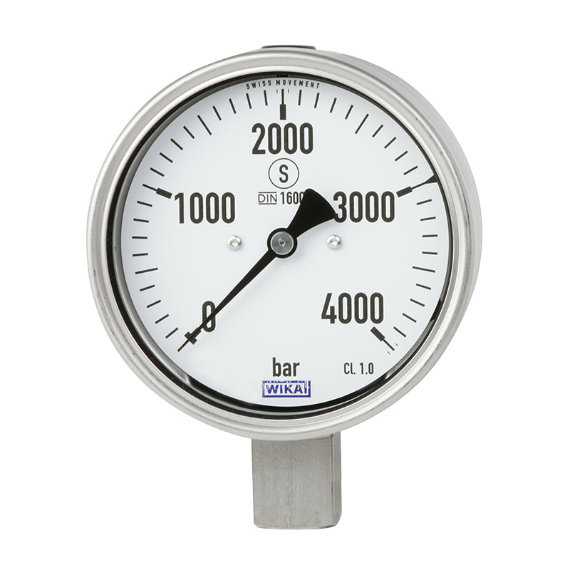 Model PG23HP-P Bourdon tube pressure gauge, stainless steel