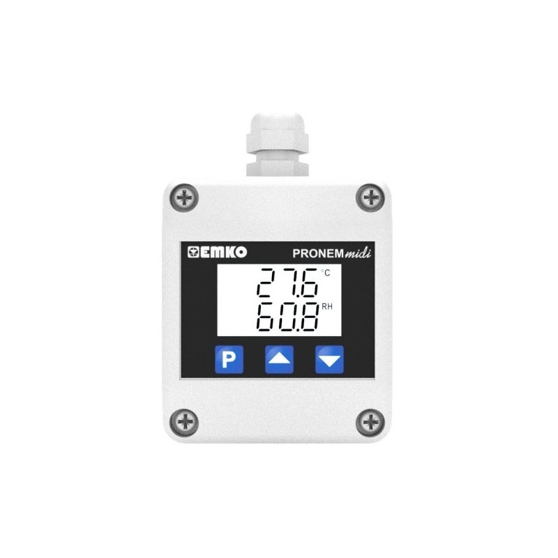Pronem Midi-LCD (Kanal Tipi) Sıcaklık ve Bağıl Nem Trasnmitteri