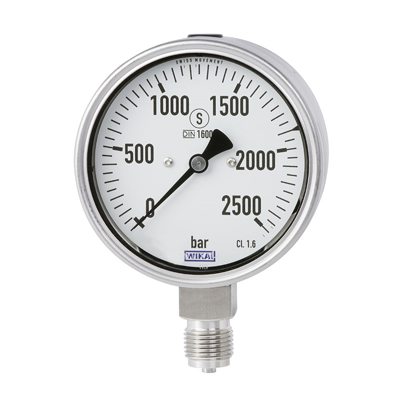Model PG23HP-S Bourdon tube pressure gauge, stainless steel