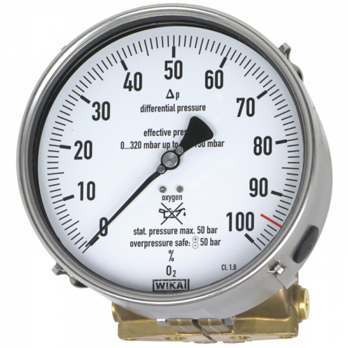 Models 712.15.160, 732.15.160 Differential pressure gauge