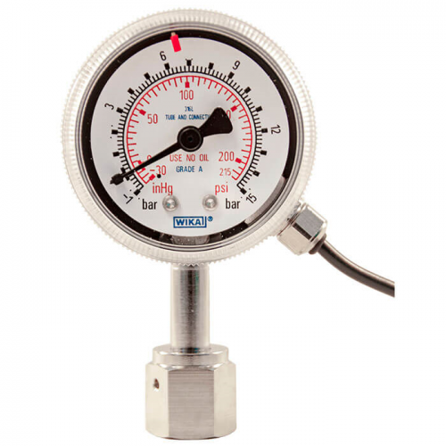 Model 230.15 Bourdon tube pressure gauge, stainless steel