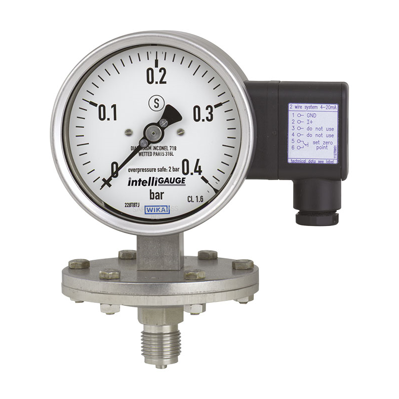 Models PGT43.100, PGT43.160 Diaphragm pressure gauge with output signal