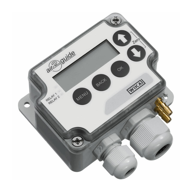 Model A2G-45 Differential pressure transducer For ventilation and air-conditioning, with switch and digital display