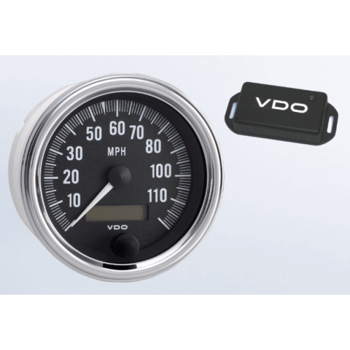 120 MPH 3-3/8" Speedometer with GPS Speed Sender