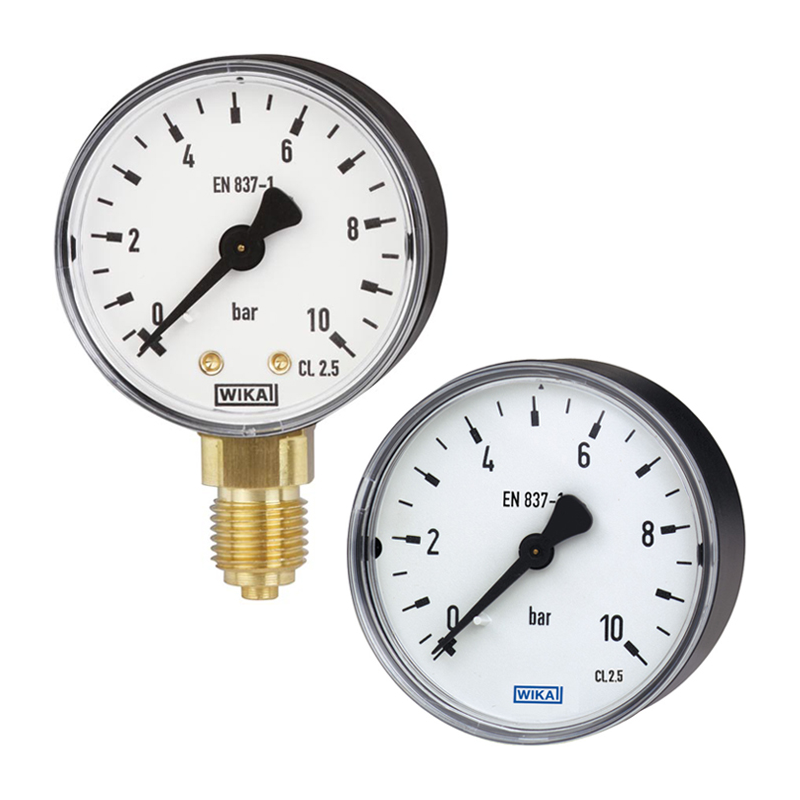 Models 111.10, 111.12 Bourdon tube pressure gauge, copper alloy