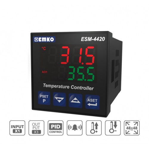 ESM-4420 PID Temperature Controller with Universal Input (TC, RTD)