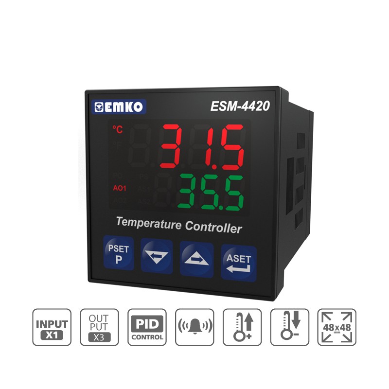 ESM-4420 PID, Üniversal Girişli ON / OFF, Sıcaklık Kontrol Cihazı