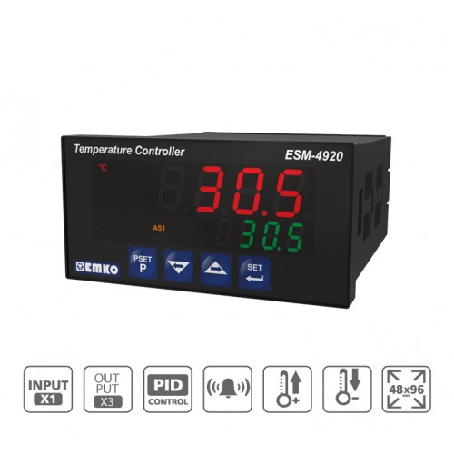 ESM-4920 PID Temperature Controller with Universal Input (TC, RTD)