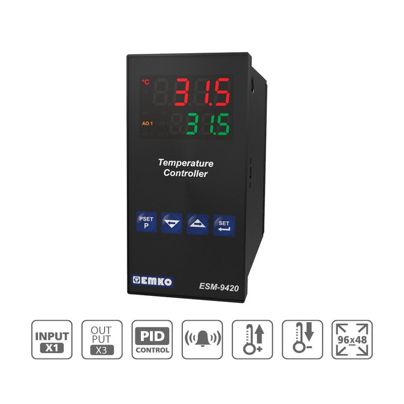 ESM-9420 PID Temperature Controller with Universal Input (TC, RTD)