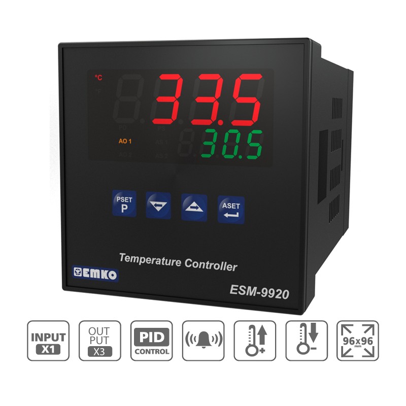 ESM-9920 PID Temperature Controller with Universal Input (TC, RTD)