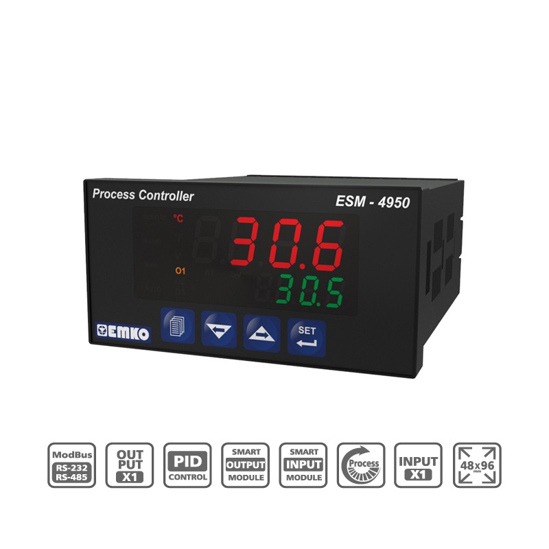 ESM-4950 Üniversal Girişli PID Smart I/O Modül Sistemli Proses Kontrol Cihazı