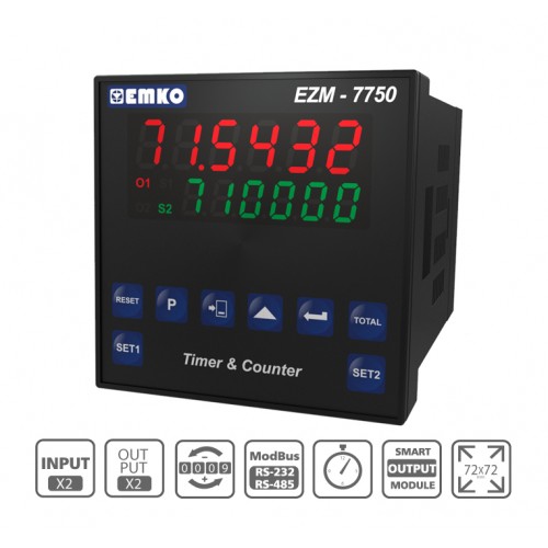 EZM-7750 Multifunctional Programmable Timer and Counter with RS 232/485 Serial Communication Unit