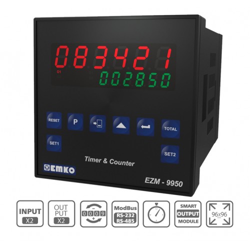 EZM-9950 Multifunctional Programmable Timer and Counter with RS 232/485 Serial Communication Unit