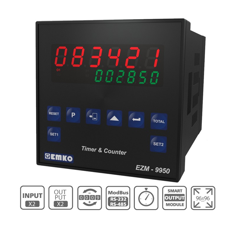 EZM-9950 Multifunctional Programmable Timer and Counter with RS 232/485 Serial Communication Unit